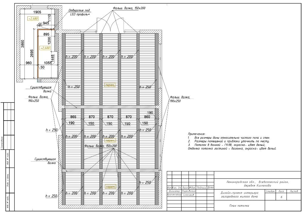 чертежи и обмерочные планы дизайн проекта для одноэтажного дома