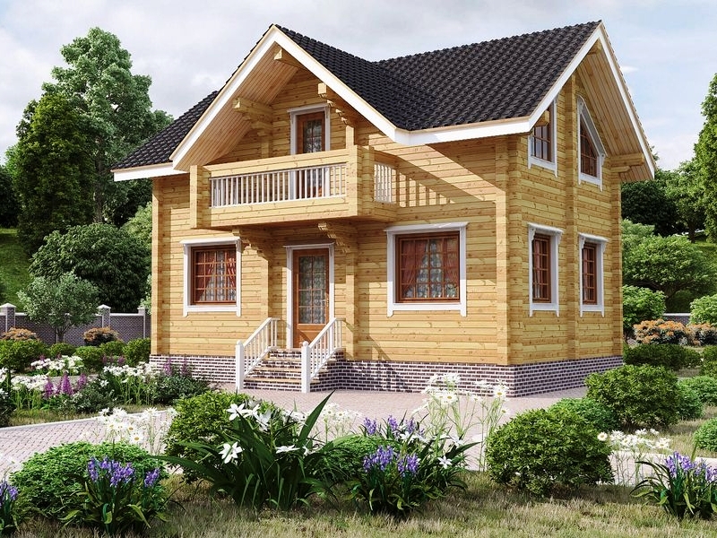 деревянный дом из бруса 110 м2